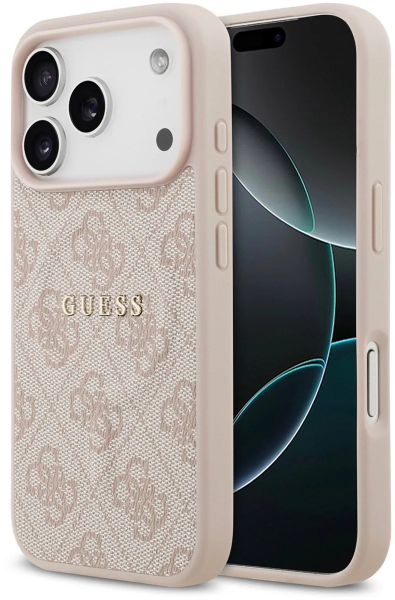 Back cover voor Apple iPhone 17 Pro in de kleur van Guess in Roze – productfoto