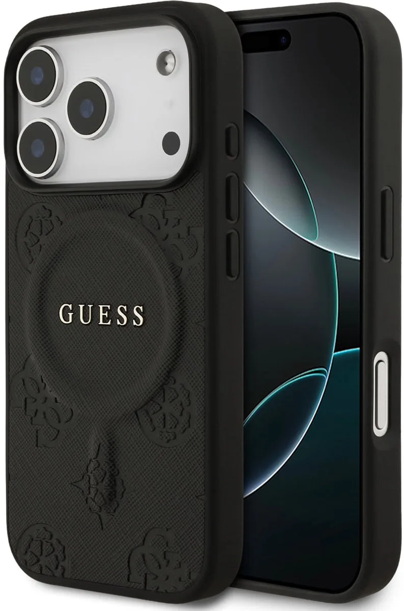 Back cover voor Apple iPhone 17 Pro in de kleur van Guess in Zwart – productfoto