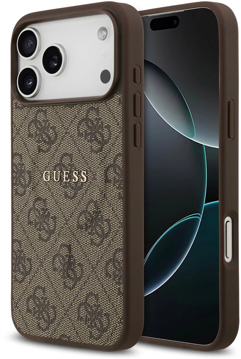 Back cover voor Apple iPhone 17 Pro Max in de kleur van Guess in Bruin – productfoto