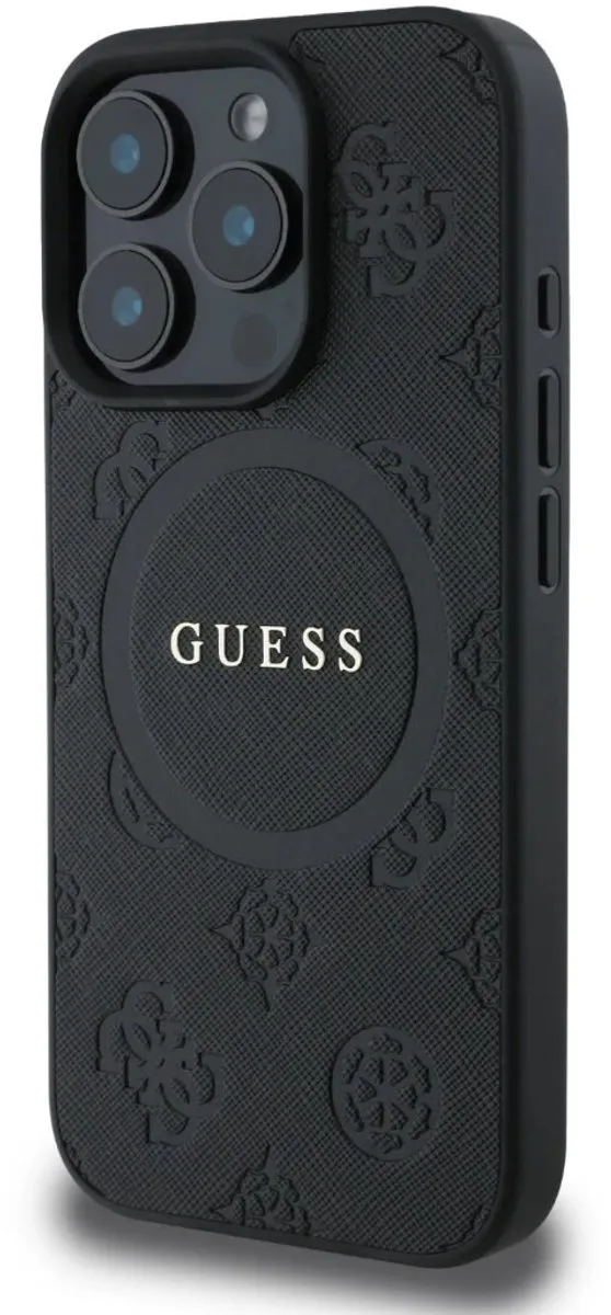 Backcover Geschikt voor Apple iPhone 16 Pro Bestendig MagSafe de Guess en Noir – photo produit