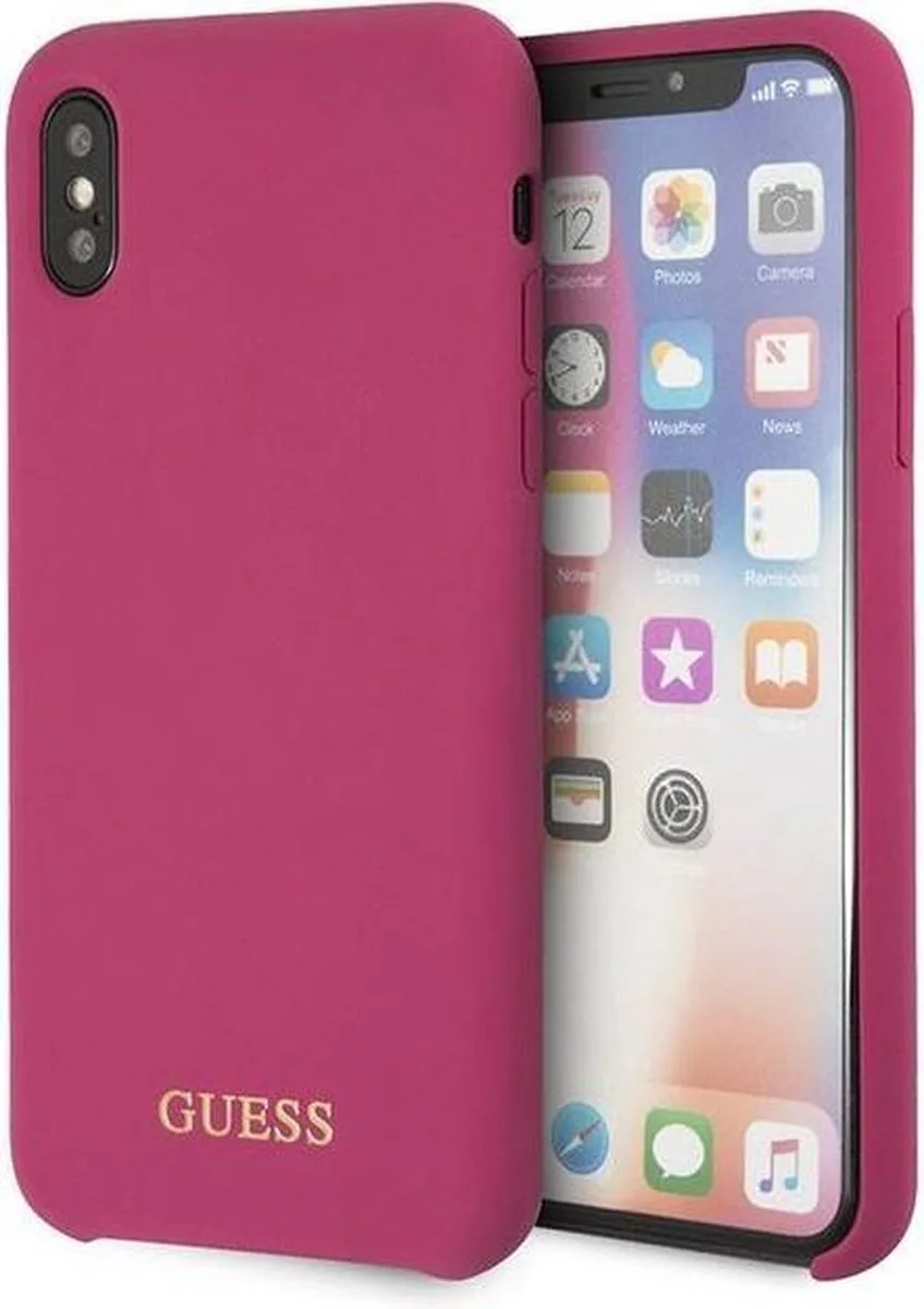 Backcover voor Apple iPhone X / Xs de Guess en Rose – photo produit
