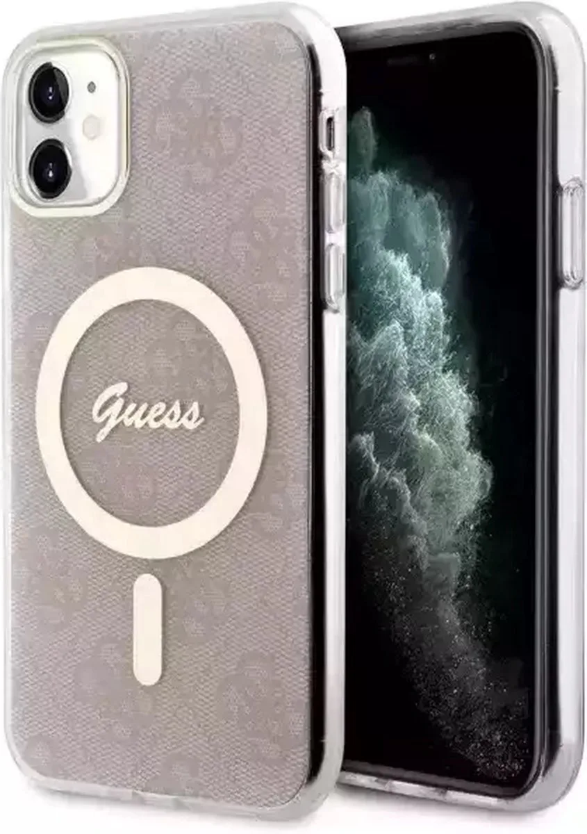 Bescherming Guess iPhone 11 6.1" pink hardcase 4G MagSafe fra Guess i Lyserød – produktbillede