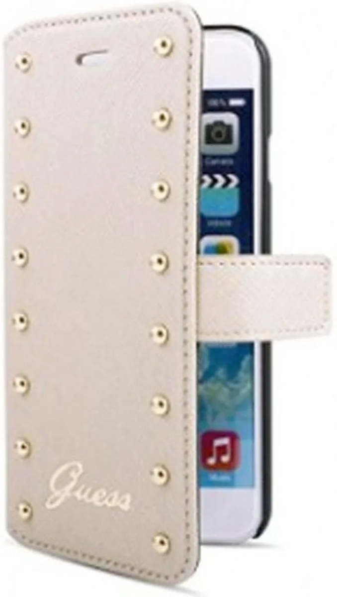 booklet case Studded - for Apple iPhone 6 - 4.7 von Guess in Beige – Produktfoto