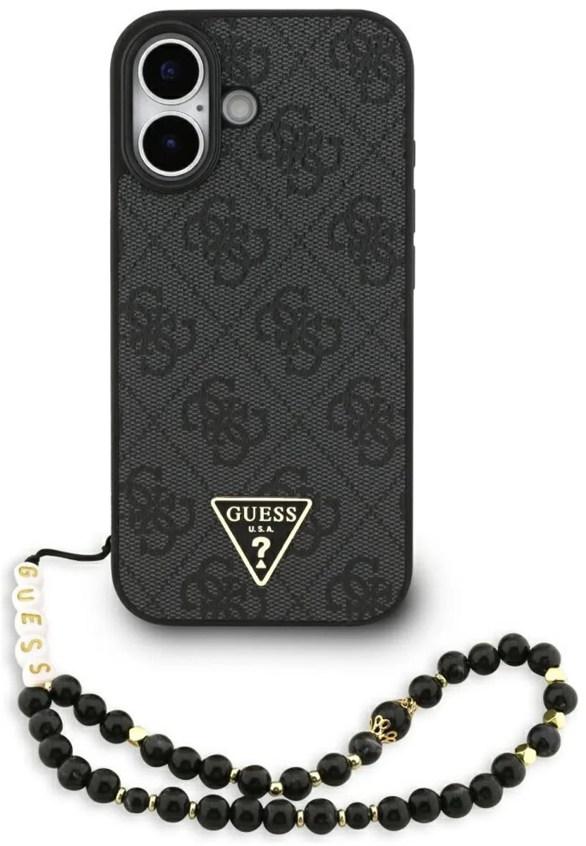 Case 4G Bandje Driehoek Logo Magsafe Voor iPhone 17 Met Stijl Bandje von Guess in Schwarz – Produktfoto