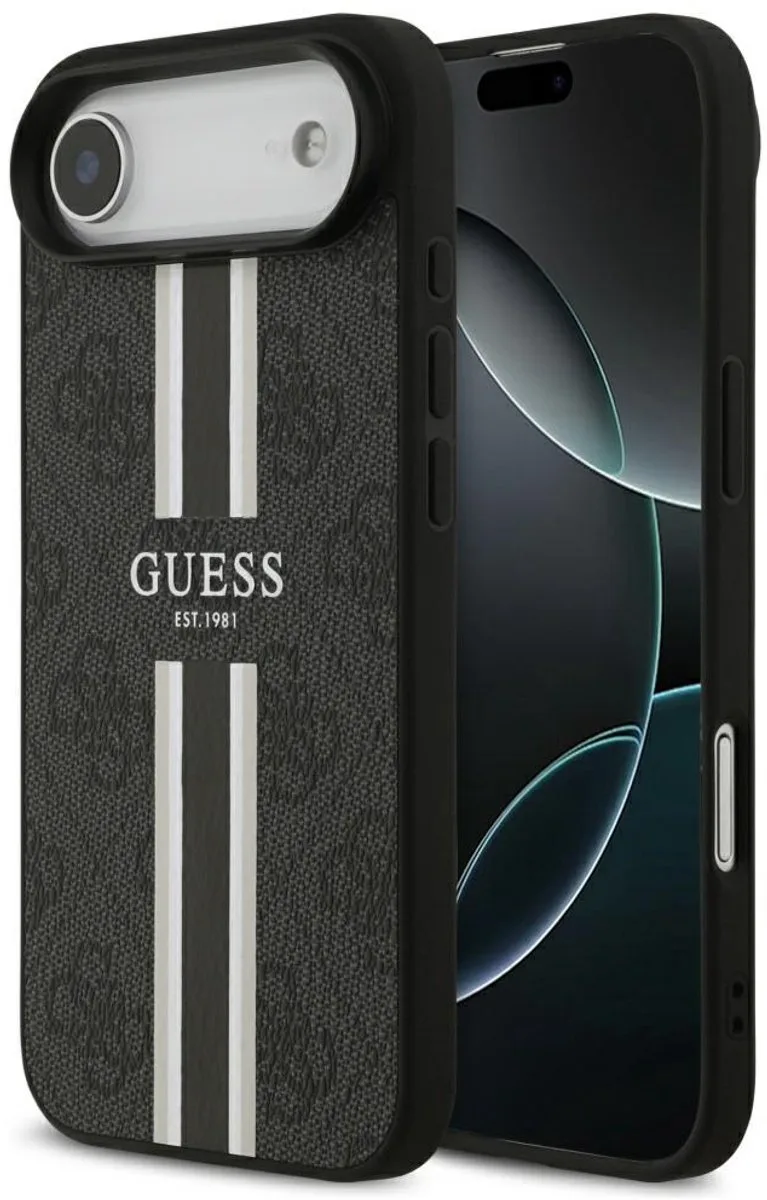 Case 4G Bedrukte Strepen Magsafe Voor Iphone Air Case Designers von Guess in Schwarz – Produktfoto
