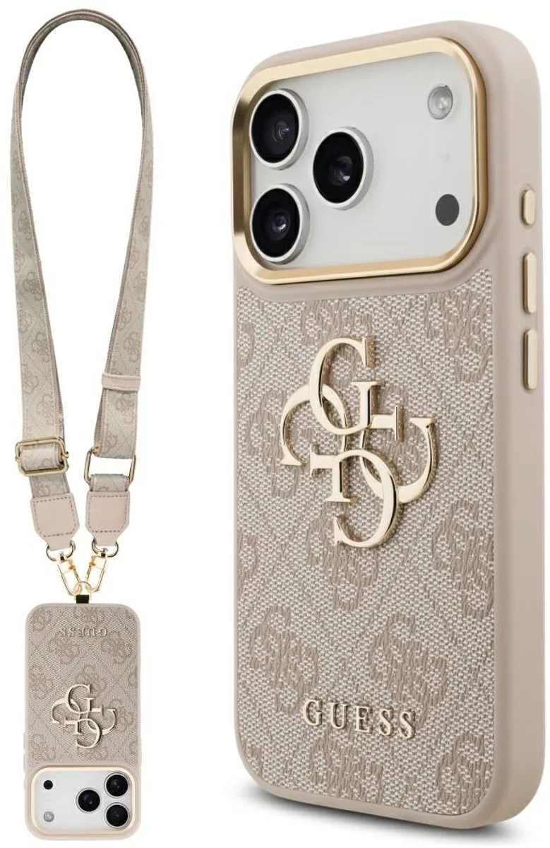 Case 4G Groot 4G Classic Logo Grote Band Metalen Knoppen Voor Iphone 17 Pro von Guess in Schwarz – Produktfoto