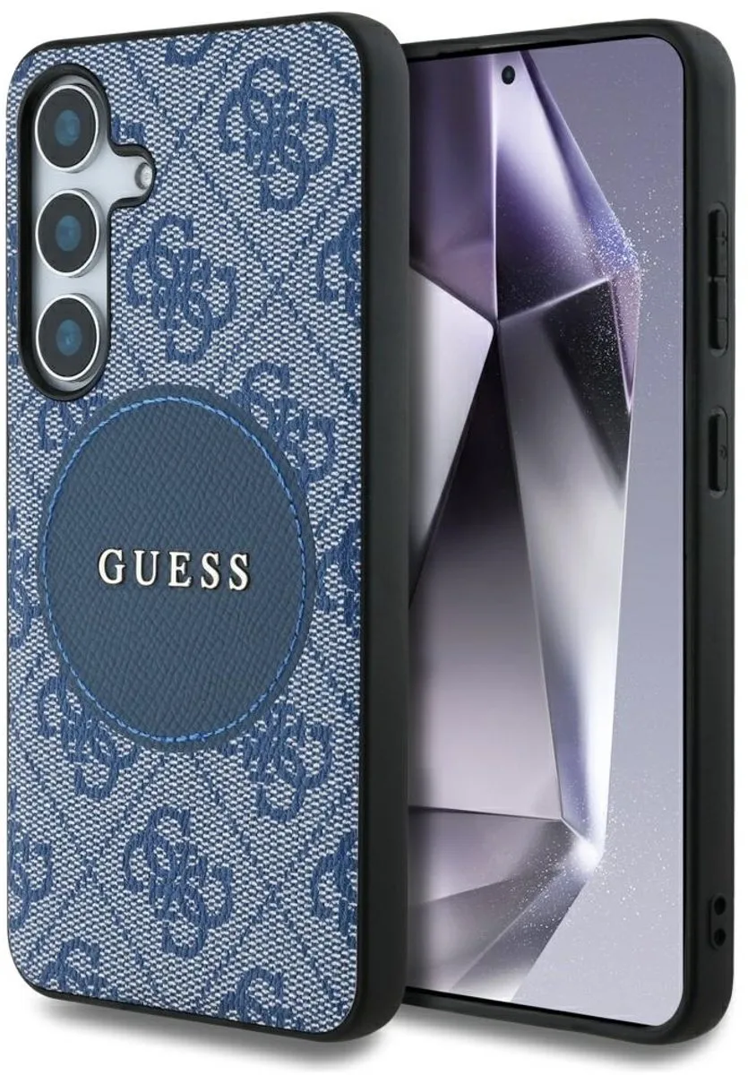 Case 4G Ronde Patch Klassiek Logo Voor Samsung Galaxy S25+ Voor Magsafe fra Guess i Gennemsigtig – produktbillede