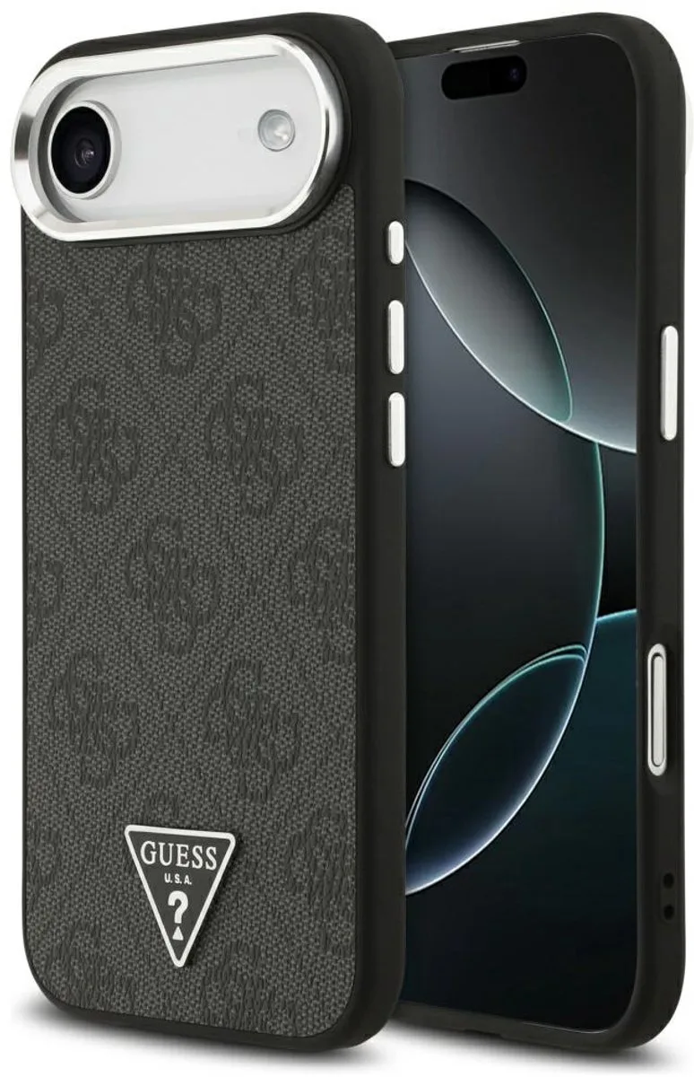 Case 4G Triangle Logo Magsafe Voor Iphone 17 Air Elegant Et de Guess en Noir – photo produit