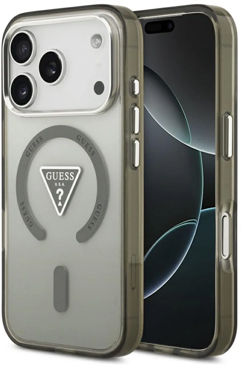 Case Iml Gradient Driehoek Logo Voor Iphone 17 Pro Max Magsafe de Guess en Noir – photo produit