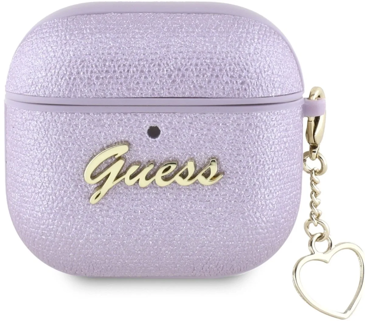 Case Tpu Cover Voor Airpods 4 Metallic Script Charm Bescherming de Guess en Transparent – photo produit