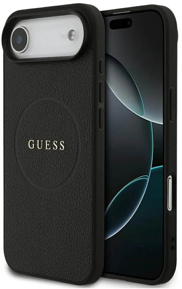 Case Voor Magsafe Iphone 17 Air Grained Ring Bescherming de Guess en Noir – photo produit
