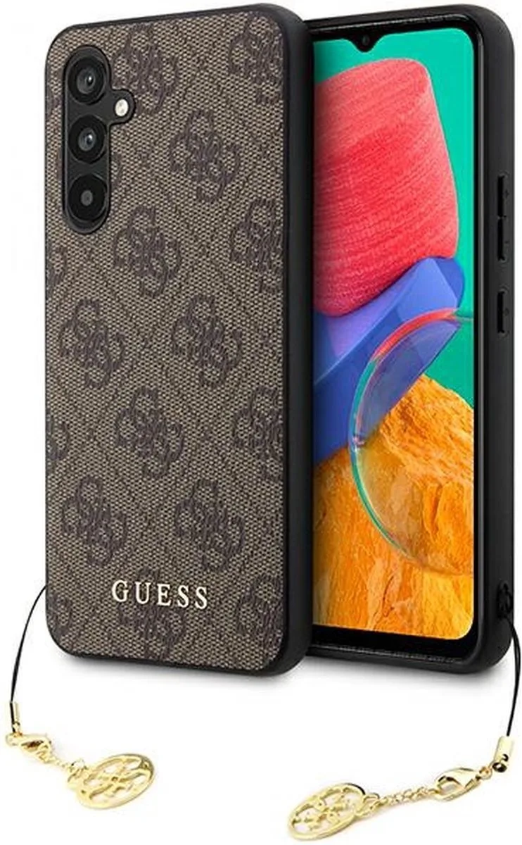 Charm geschikt voor Samsung Galaxy A54 hoesje von Guess in Braun – Produktfoto