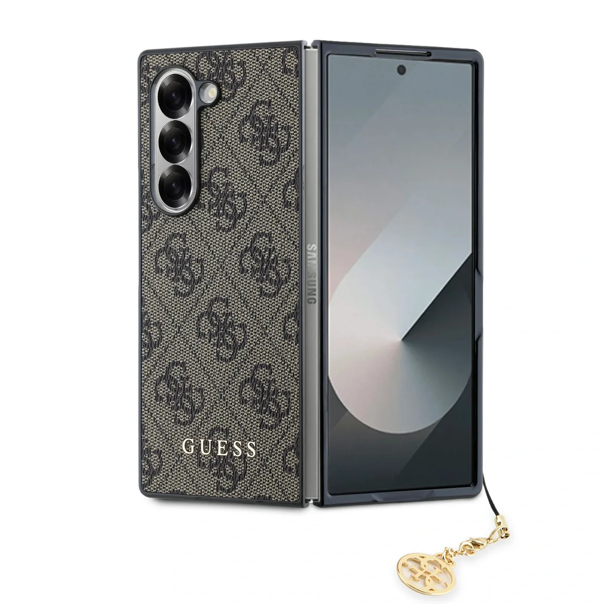 Charm Samsung Galaxy Z Fold 6 hoesje - Bruin von Guess – Produktfoto