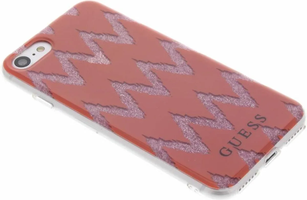 Chevron Gel Case iPhone 8 / 7 / SE (2020) van Guess in Rood – productfoto