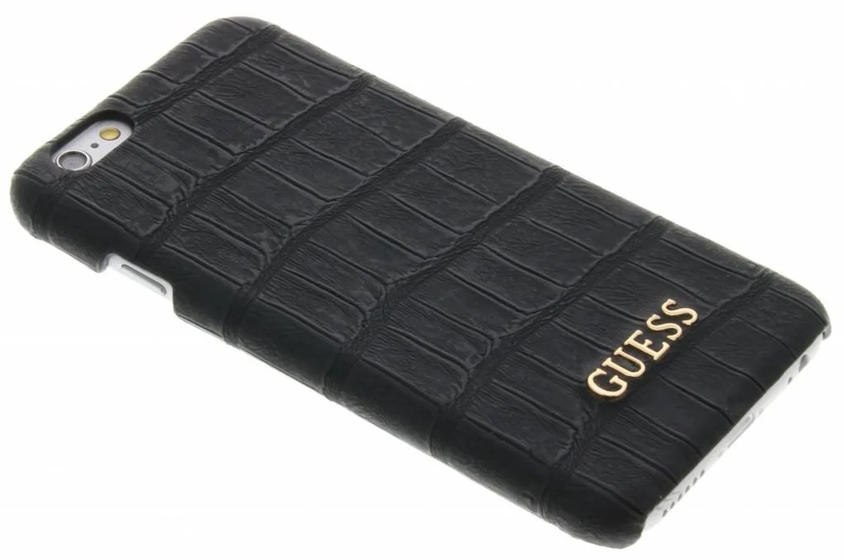 Croco Backcover Case Apple iPhone 6/6S Matte GUHCP6MCOBK van Guess in Zwart – productfoto