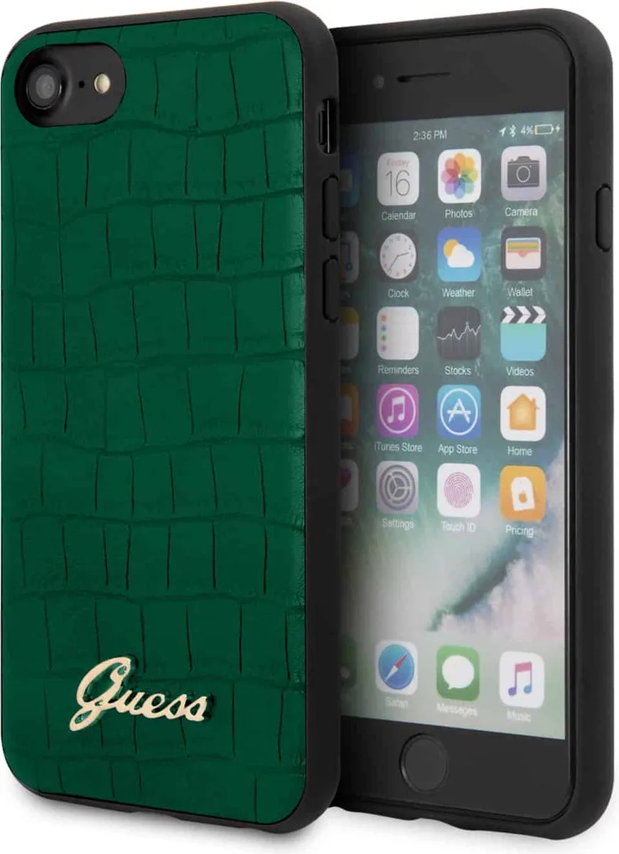 Crocodile Back Case - Geschikt voor Apple iPhone 7/8/SE (2020) by Guess in Green – product photo