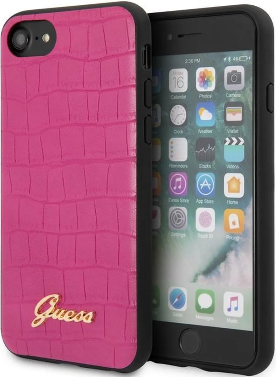 Crocodile Back Case - Geschikt voor Apple iPhone 7/8/SE (2020) de Guess en Rose – photo produit