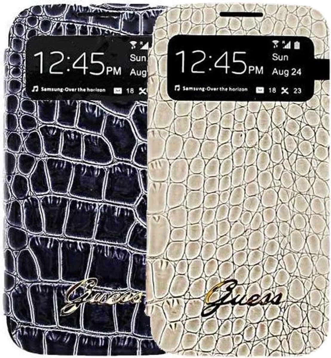 Crocodile S-View Case Samsung Galaxy S4 Black fra Guess i Blå – produktbillede