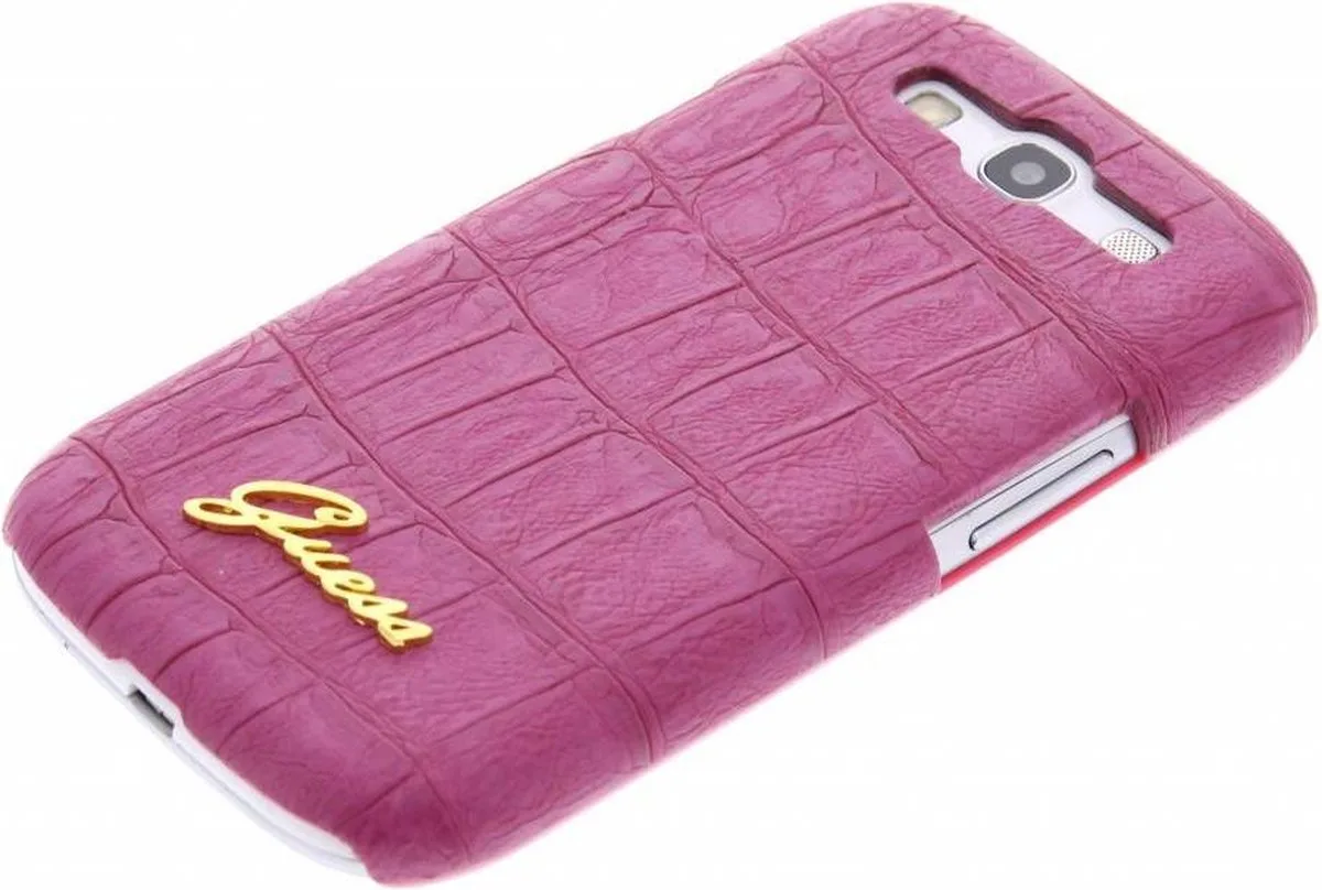 Crocodile Samsung Galaxy S3 Hardcase Matte Pink fra Guess i Lyserød – produktbillede