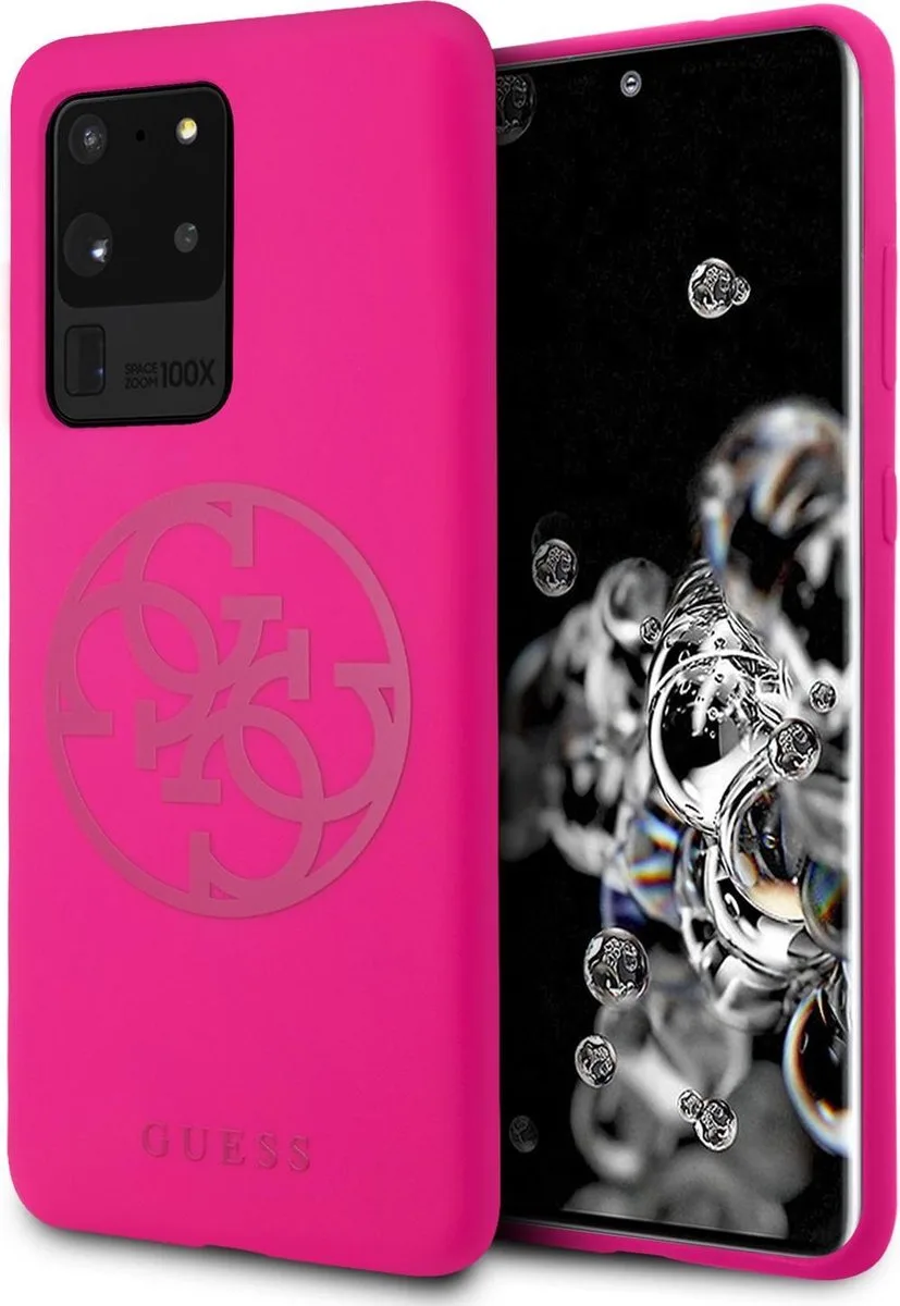 Fuschia hoesje van Guess - Backcover - Samsung Galaxy S20 Ultra - GUHCS69LS4GFU von Guess in Rosa – Produktfoto