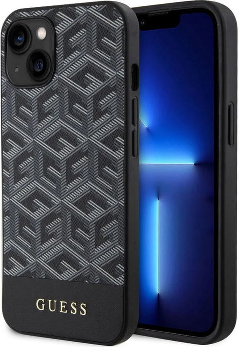 G-Cube Back Case (MagSafe Compatible) - Geschikt voor Apple iPhone 14 (6.1") van Guess in Zwart – productfoto