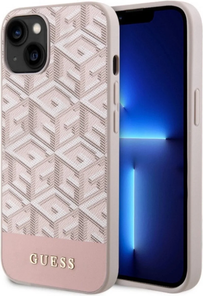 G-Cube Back Case (MagSafe Compatible) - Geschikt voor Apple iPhone 14 Plus (6.7") von Guess in Rosa – Produktfoto