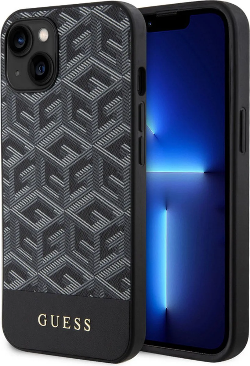 G-Cube Back Case (MagSafe Compatible) - Geschikt voor Apple iPhone 15 (6.1") von Guess in Schwarz – Produktfoto