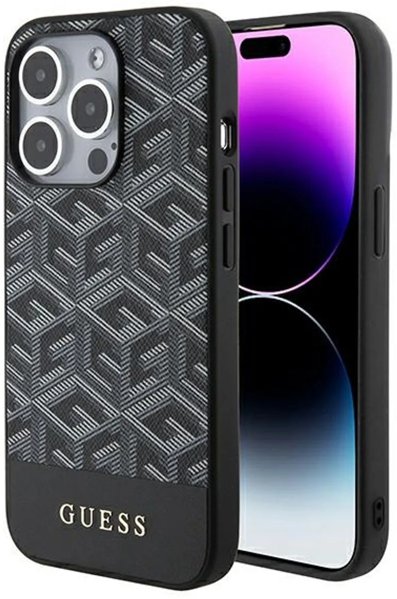G-Cube Back Case (MagSafe Compatible) - Geschikt voor Apple iPhone 15 Pro Max (6.7") von Guess in Schwarz – Produktfoto