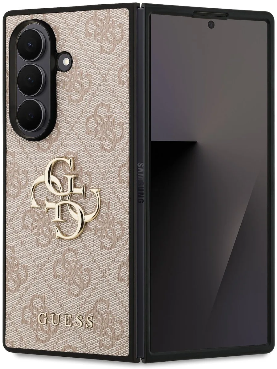 Geschikt voor Samsung Galaxy Z Fold7 hoesje – Guess PU Backcover van Guess in Roze – productfoto