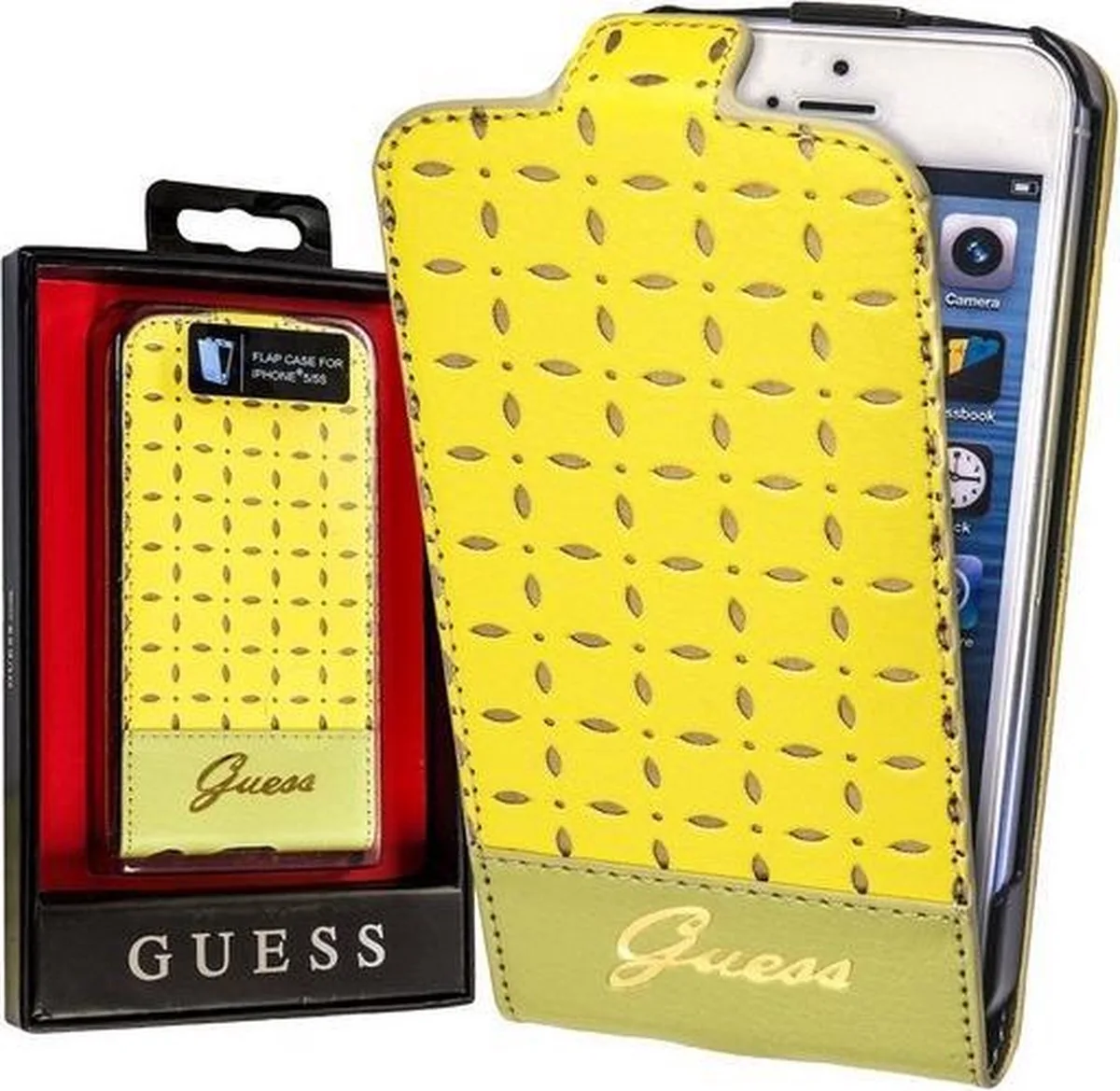 Gianina iPhone 5 & 5S Leather Flip Case Yellow von Guess in Gelb – Produktfoto