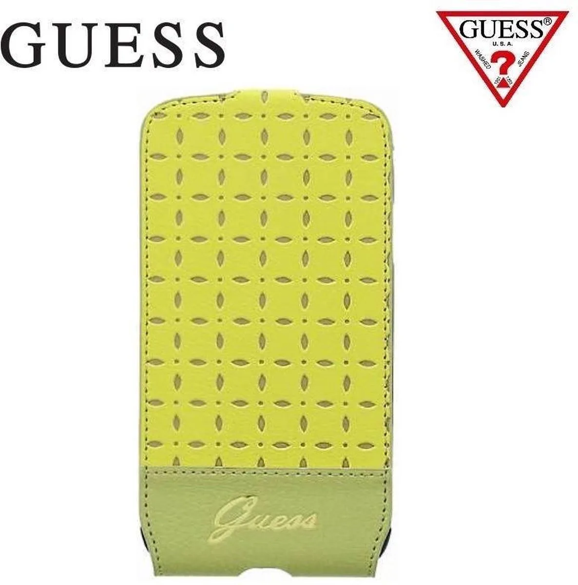 Gianina Samsung Galaxy S4 Leather Flip Case Yellow fra Guess i Gul – produktbillede