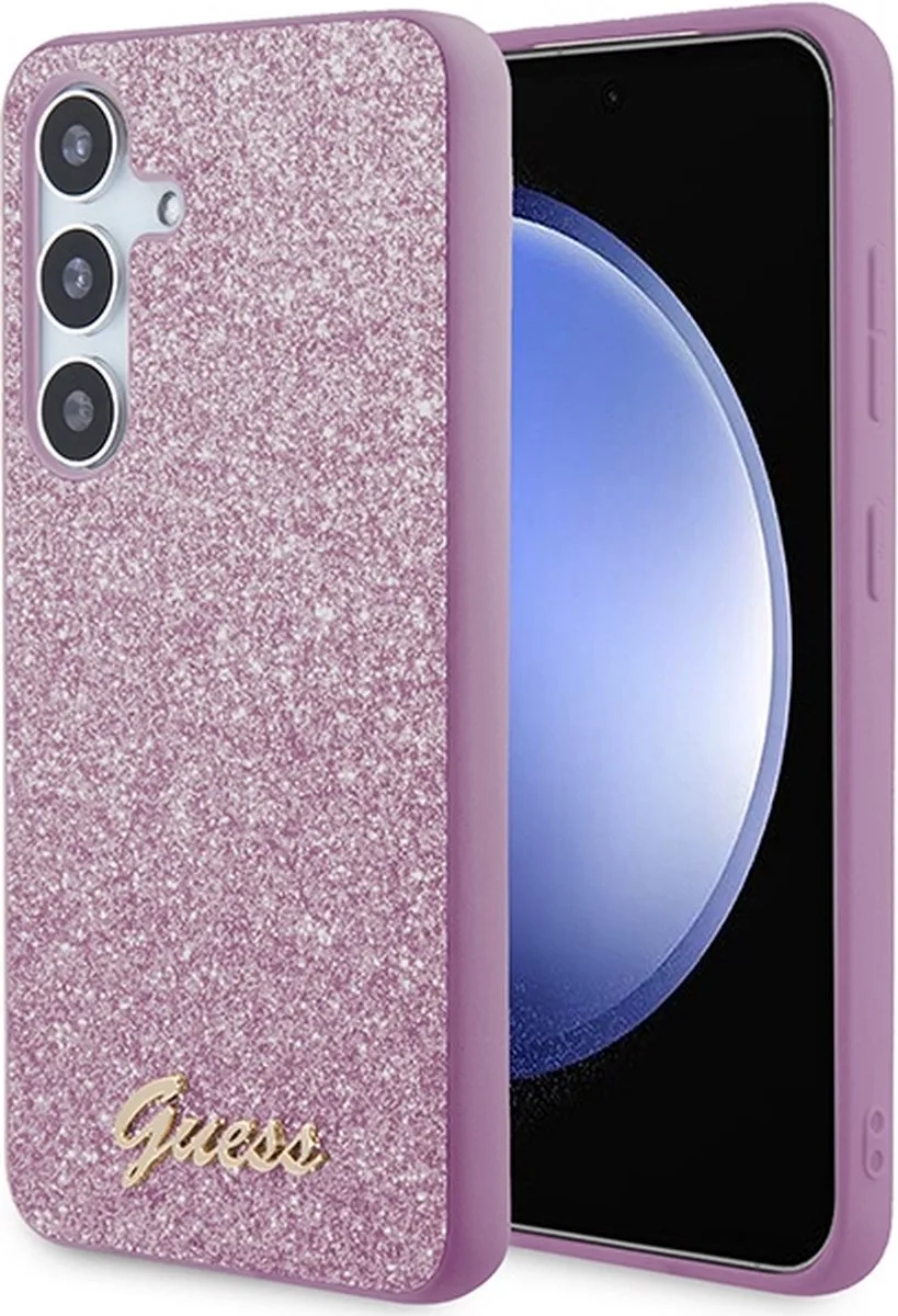 Glitter Back Case - Samsung Galaxy S24 (S921) van Guess in Paars – productfoto