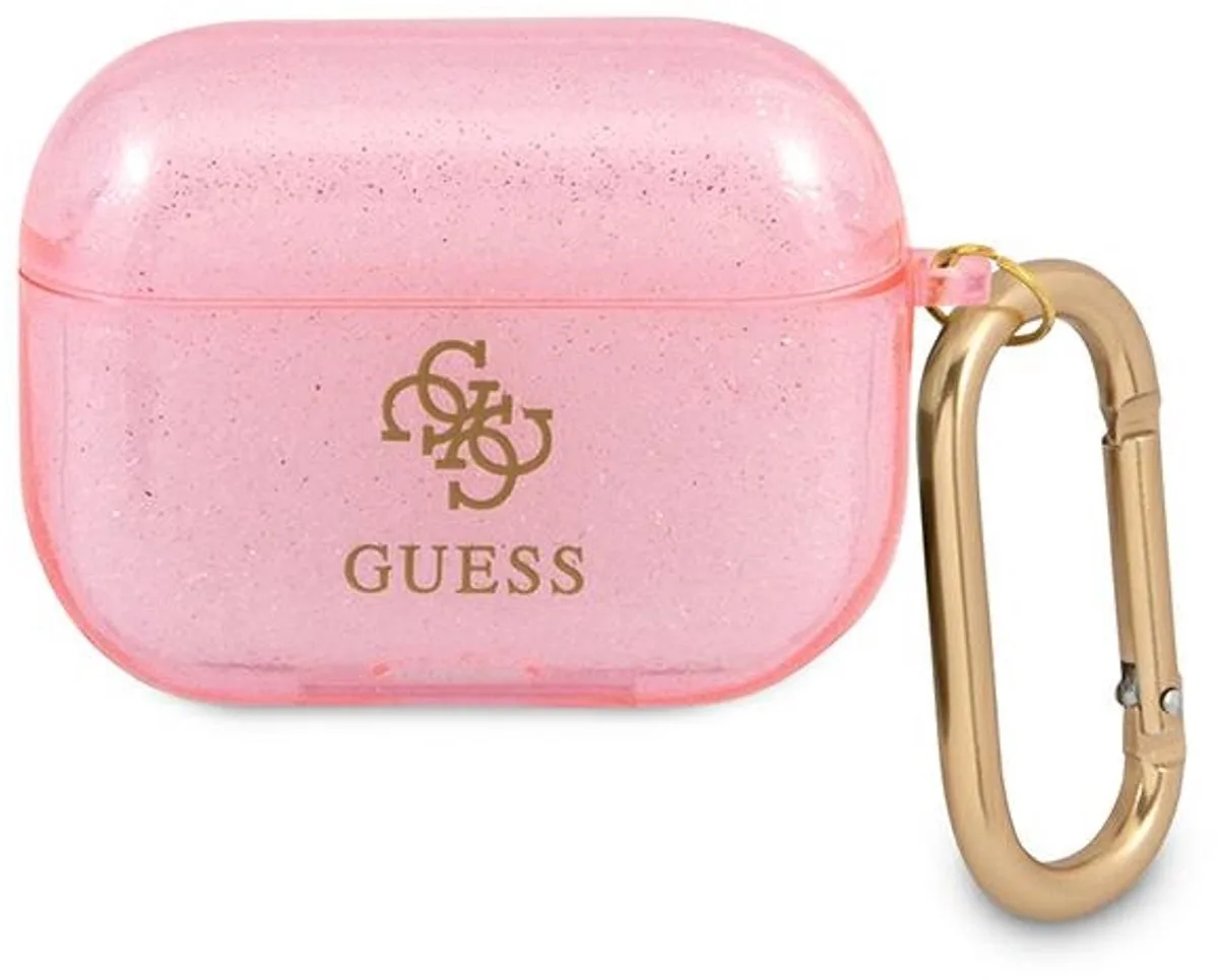 Glitter Collectie - Etui - Luksueus Design - AirPods Pro - Glitter Effect by Guess in Pink – product photo