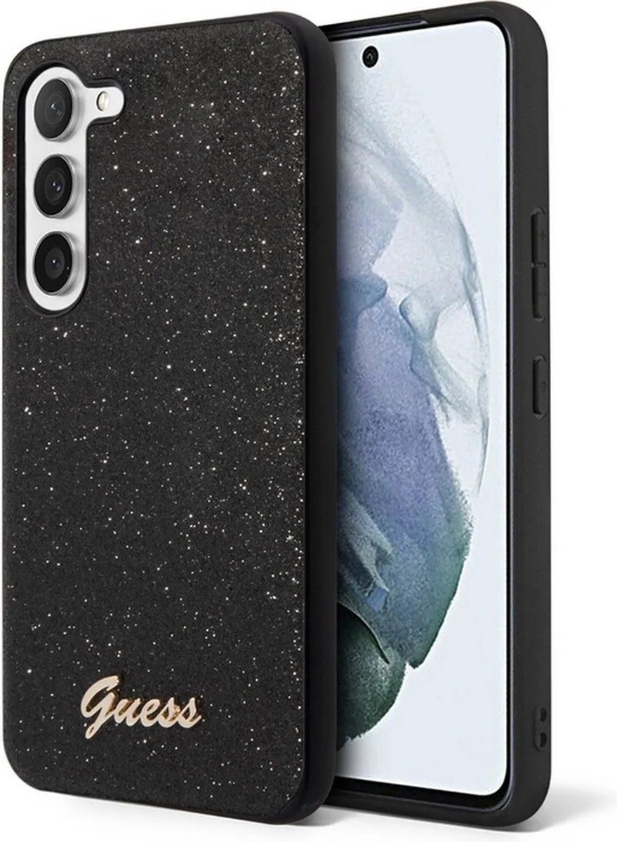 Glitter Flakes Back Case - Geschikt voor Samsung Galaxy S23 (S911) von Guess in Schwarz – Produktfoto