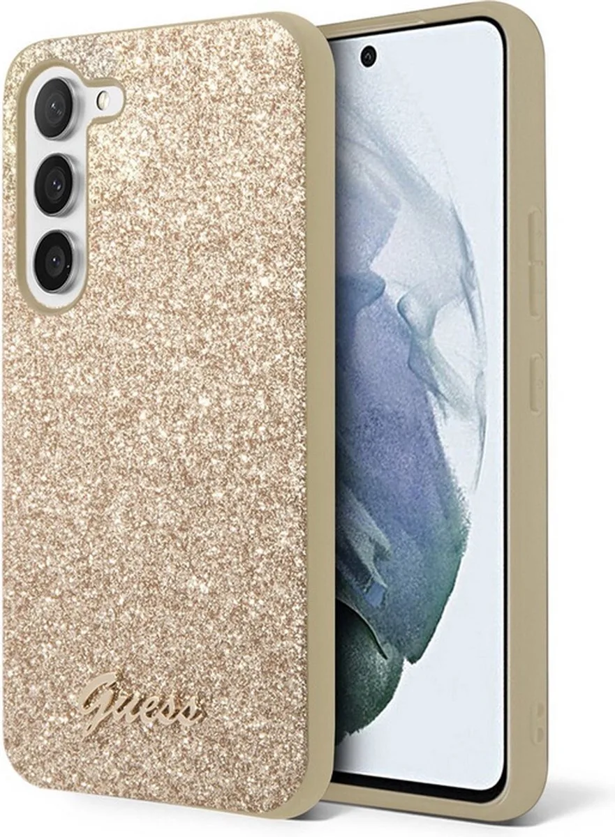 Glitter Flakes Back Case - Geschikt voor Samsung Galaxy S23+ (S916) von Guess in Gold – Produktfoto
