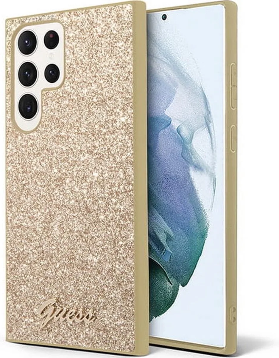 Glitter Flakes Case geschikt voor Samsung Galaxy S23 Ultra (S918) von Guess in Gold – Produktfoto