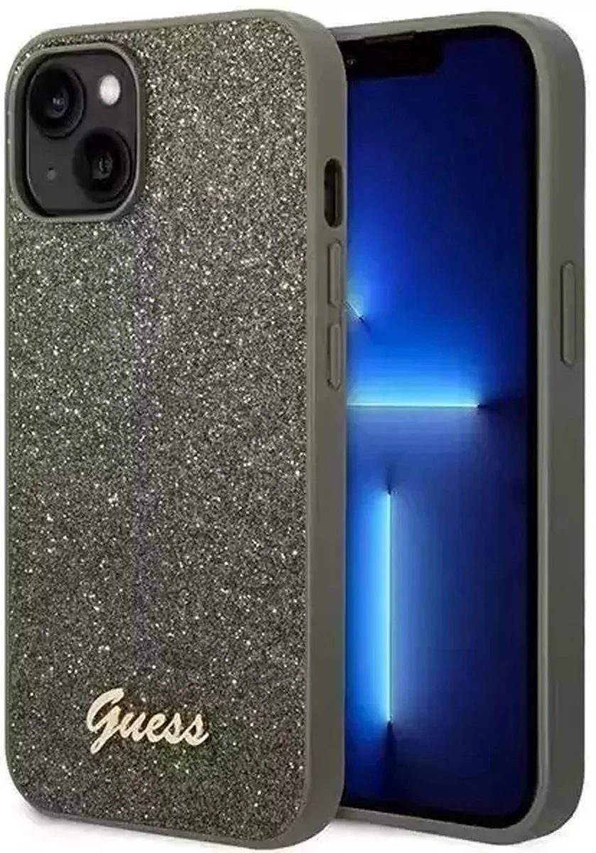 Glitter TPU Case - iPhone 14 Plus hoesje van Guess in Groen – productfoto