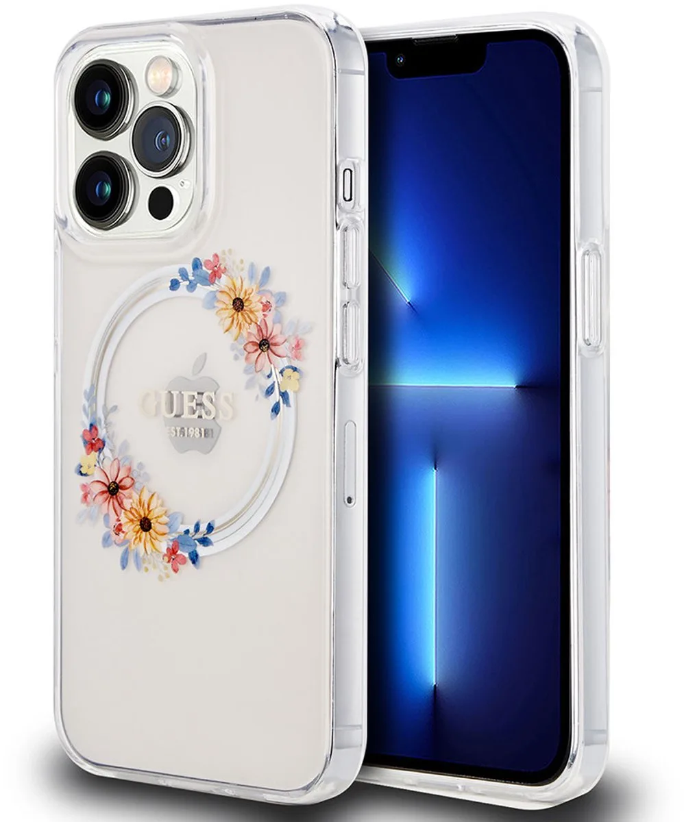 Glossy Ring Back Case (MagSafe Compatible) - Apple iPhone 13 Pro (6.1") van Guess in Transparant – productfoto