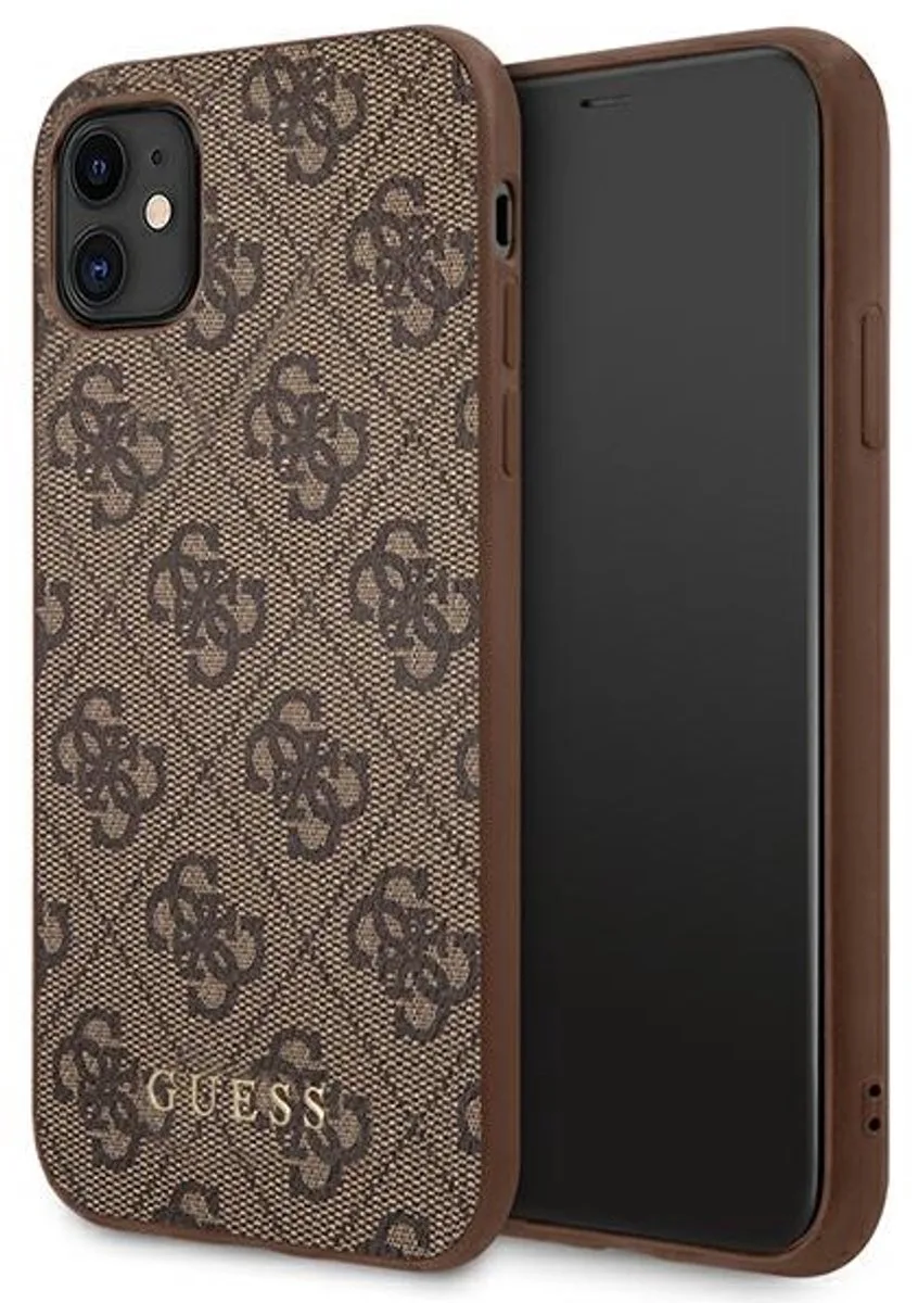 Guess 4G Back Case - Geschikt voor Apple iPhone 11 (6.1") de Guess en Marron – photo produit