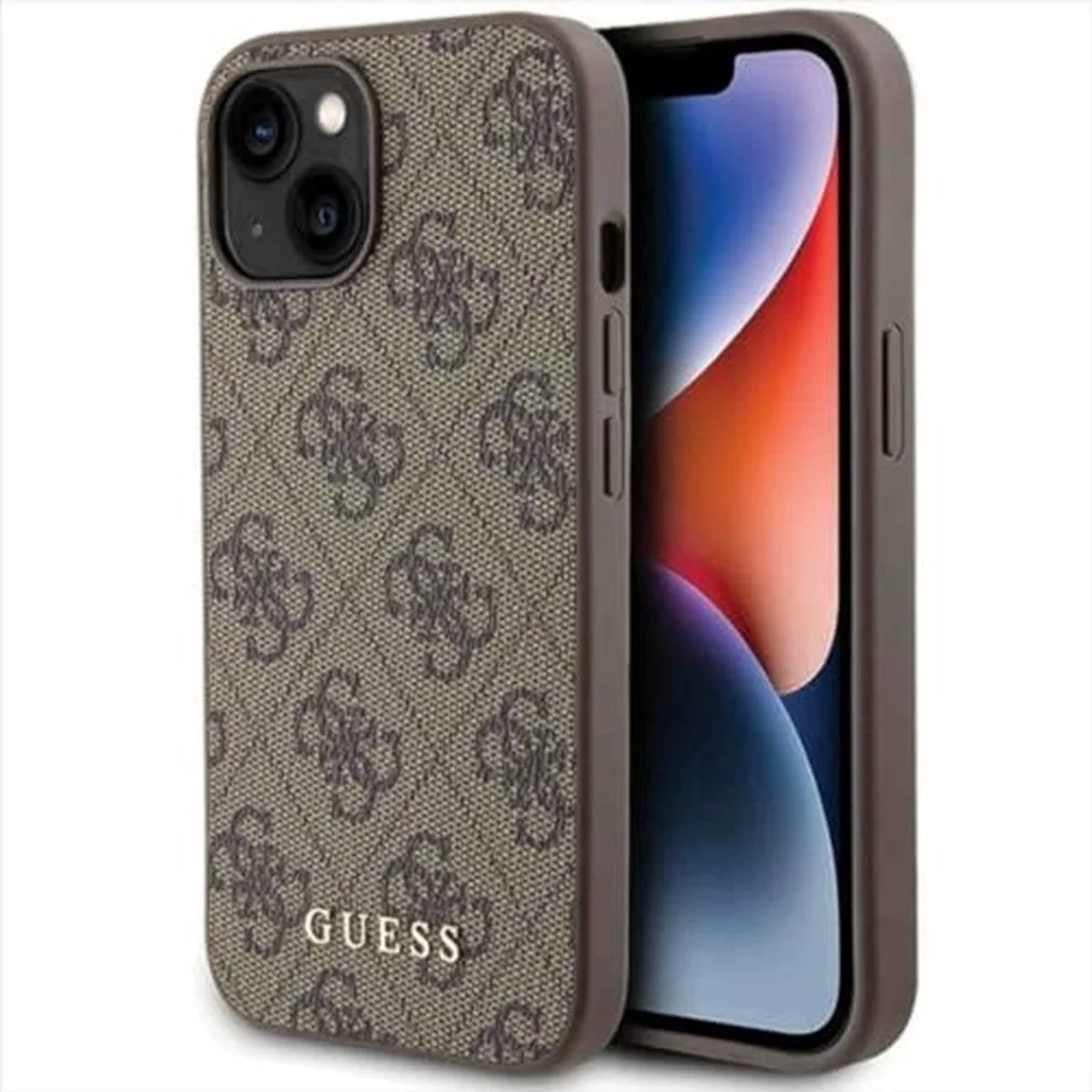 Guess 4G Back Case - Geschikt voor Apple iPhone 15 (6.1") von Guess in Braun – Produktfoto