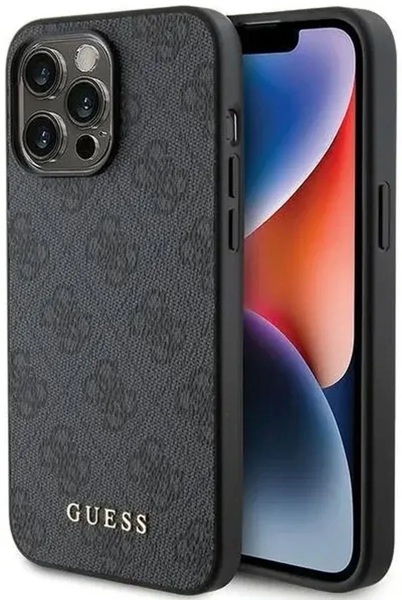 Guess 4G Back Case - Geschikt voor Apple iPhone 15 Pro (6.1") van Guess in Grijs – productfoto