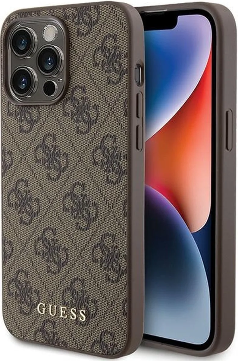 Guess 4G Back Case - Geschikt voor Apple iPhone 15 Pro Max (6.7") von Guess in Braun – Produktfoto