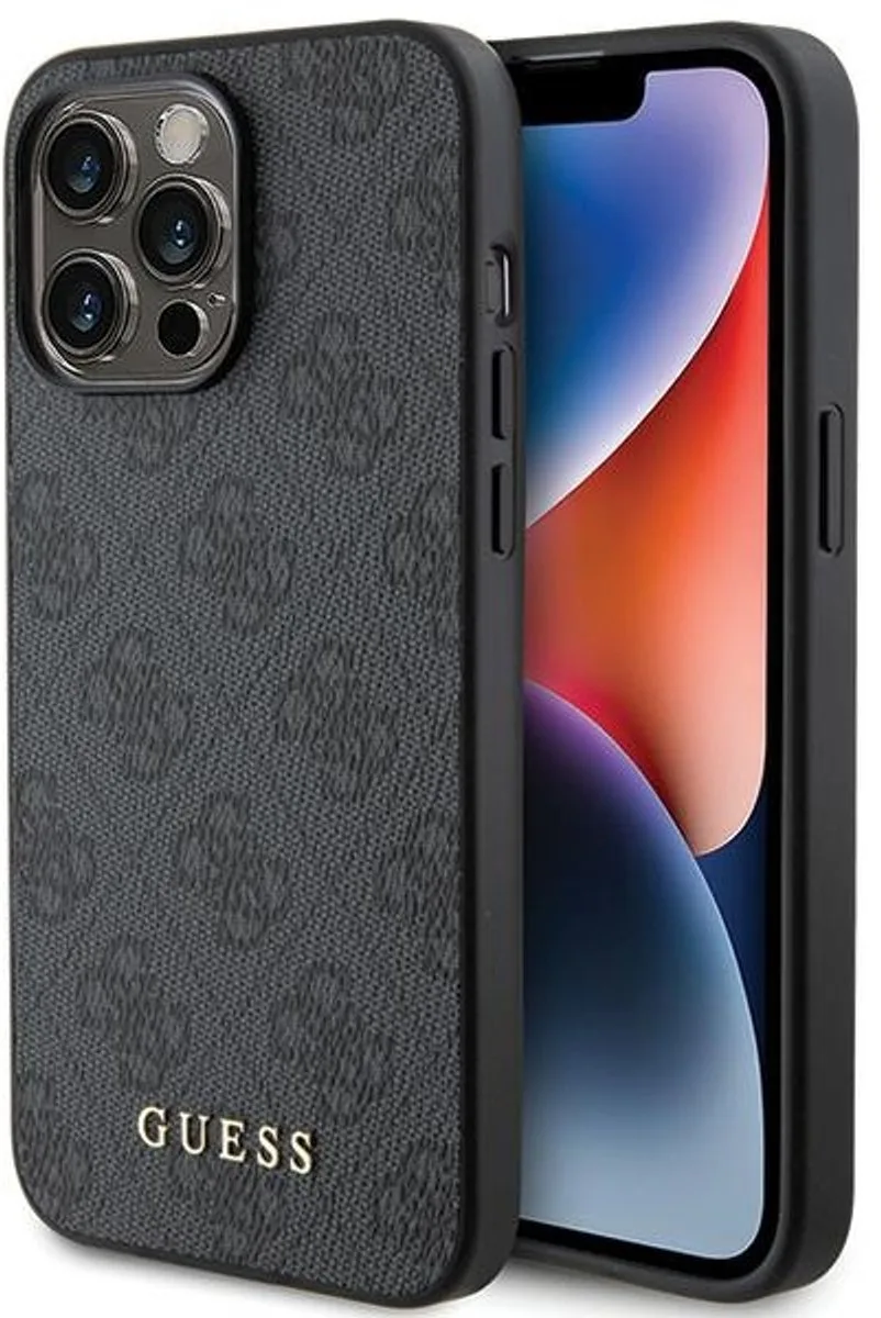 Guess 4G Back Case - Geschikt voor Apple iPhone 15 Pro Max (6.7") van Guess in Grijs – productfoto