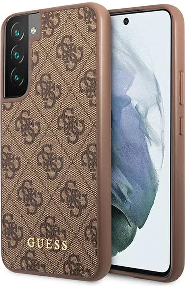 Guess 4G Back Case - Geschikt voor Samsung Galaxy S22 (S901) fra Guess i Brun – produktbillede