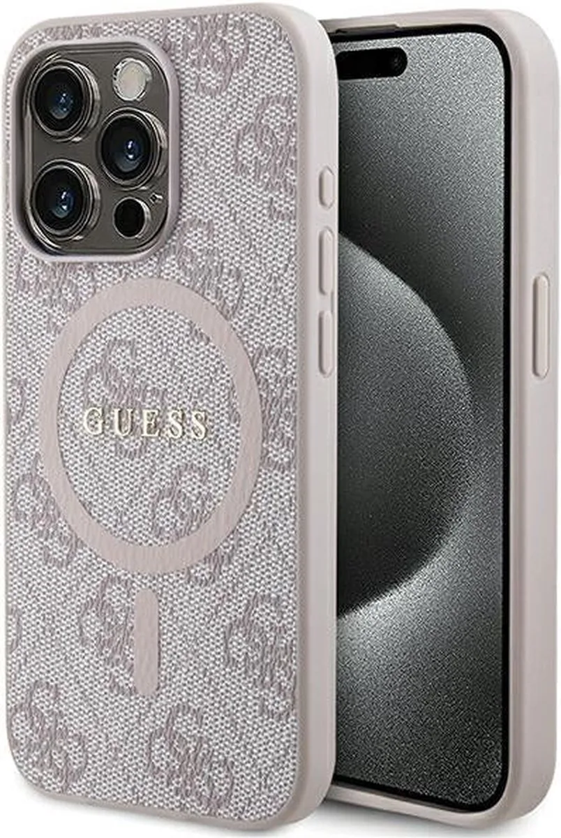 Guess 4G Back Case (MagSafe Compatible) - Geschikt voor Apple iPhone 14 Pro Max (6.7") från Guess i Rosa – produktbild
