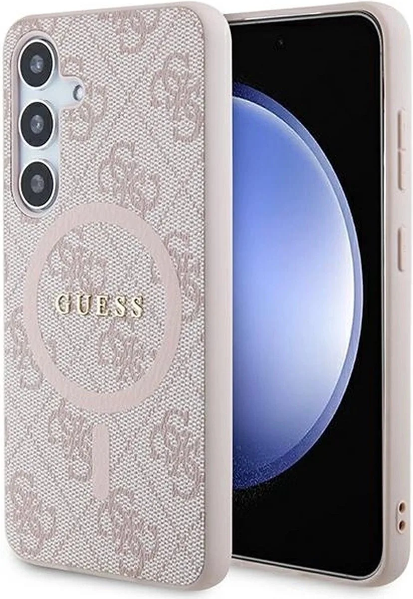 Guess 4G Back Case (MagSafe Compatible) - Geschikt voor Samsung Galaxy S24 (S921) fra Guess i Lyserød – produktbillede