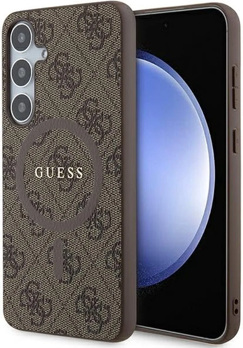 Guess 4G Back Case (MagSafe Compatible) - Geschikt voor Samsung Galaxy S24 Plus (S926) van Guess in Bruin – productfoto