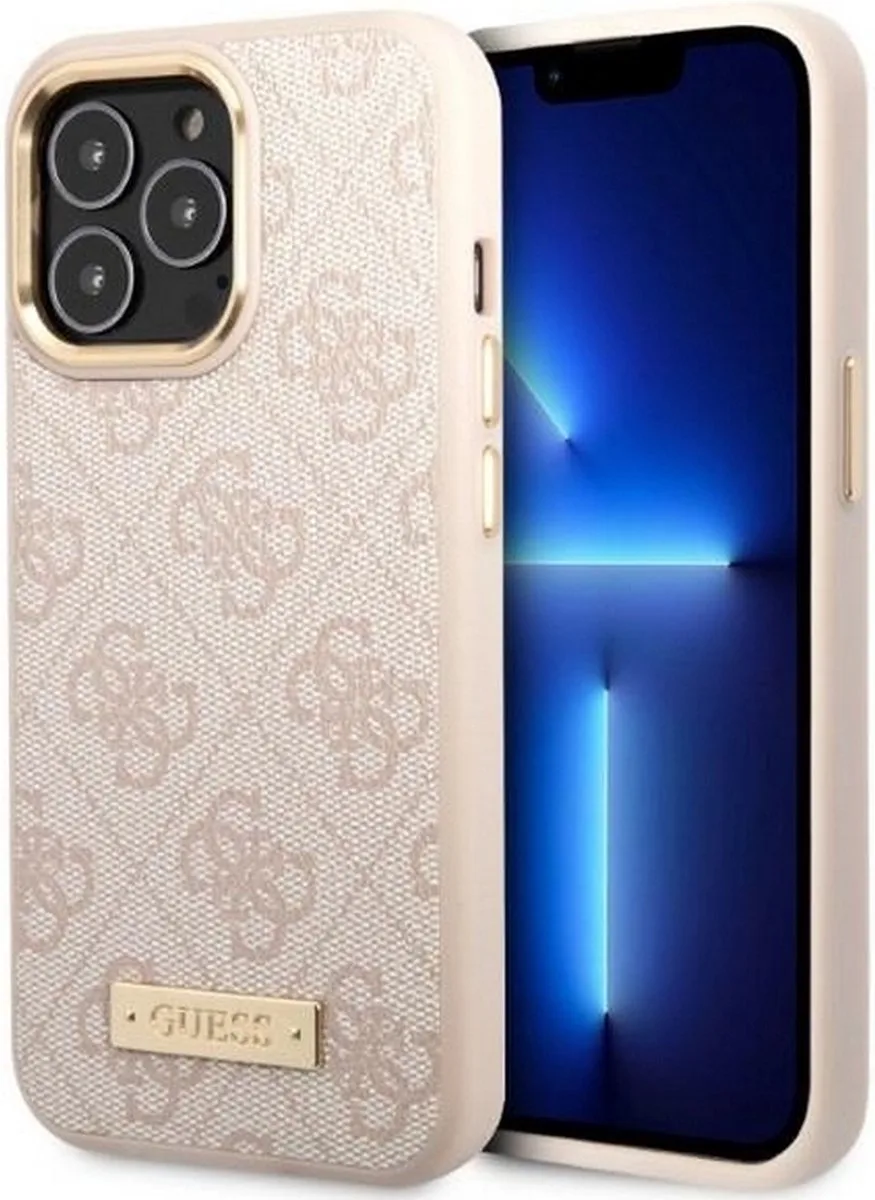 Guess 4G Backcover hoesje voor iPhone 13 Pro Max - geschikt voor Apple MagSafe von Guess in Rosa – Produktfoto