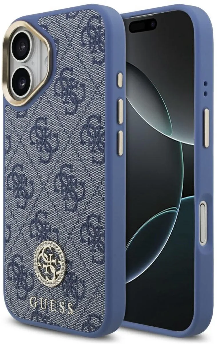 Guess 4G Case Strass Logo Voor Iphone 17 Magsafe Met Glanzend Oppervlak von Guess in Schwarz – Produktfoto