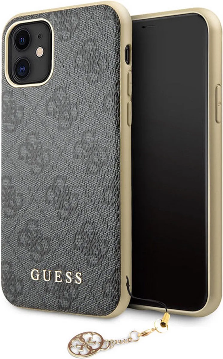 Guess 4G Charms Back Case - Geschikt voor Apple iPhone 11/XR (6.1") de Guess en Gris – photo produit